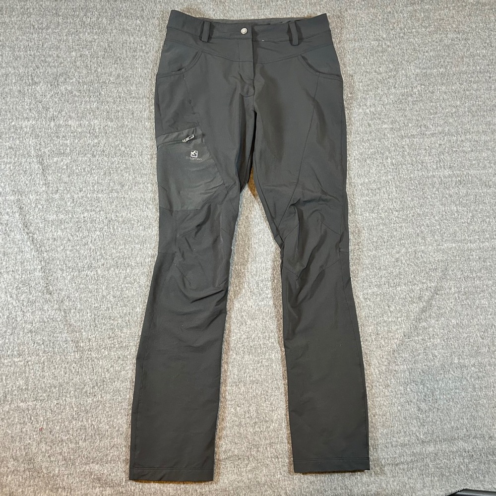 Salomon Ski Hiking AdvancedSkin Shield Pants Zip Pocket Gray Womens Size 6 32x31